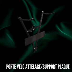 Porte-vélo sur attelage avec support plaque